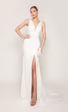 UNK-7091. Long, Plunging Neckline, Straight image 2