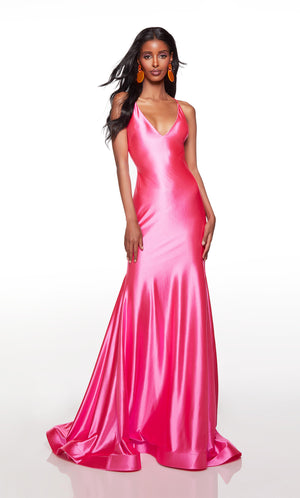 UNK-61437. Long, Plunging Neckline, Fit N Flare image 1