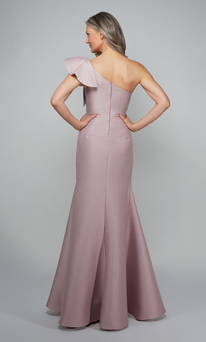 UNK-27641. Long, One Shoulder, Fit N Flare, Closed Back image 4