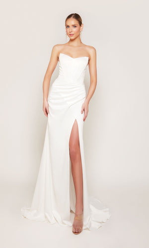 UNK-7093. Long, Strapless, Straight, Closed Back image 12