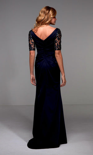 UNK-27498. Long Evening Dresses, V-neck, Straight image 1