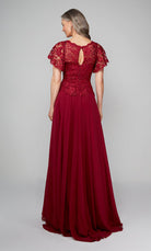 UNK-27469. Long, Illusion Neckline, Flowy, Keyhole Back image 1