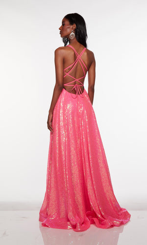 UNK-61398. Long, Plunging Neckline, A-line image 4