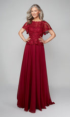 UNK-27469. Long, Illusion Neckline, Flowy, Keyhole Back image 3