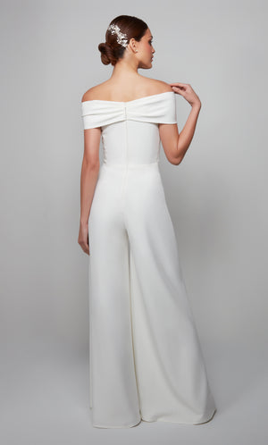 UNK-70013. Long, Off The Shoulder, Jumpsuit image 2