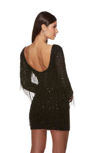 UNK-4873. Short, Plunging Neckline, Straight, Open Back image 2