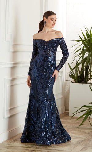 UNK-27544. Long Sexy Dresses, Off The Shoulder, Fit N Flare image 3