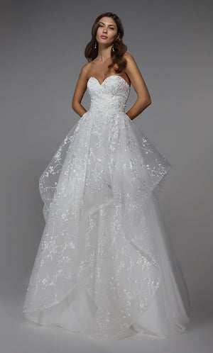 UNK-7041. Long Wedding Dress, Strapless, Ball Gown image 3