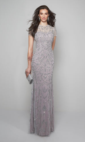 UNK-27607. Long, Illusion Neckline, Straight image 3