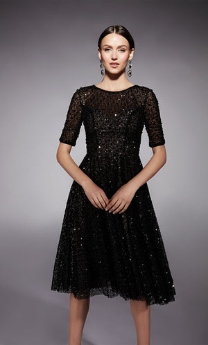 UNK-70062. Short, Illusion Neckline, A-line image 2