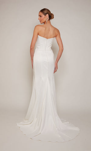UNK-7093. Long, Strapless, Straight, Closed Back image 15
