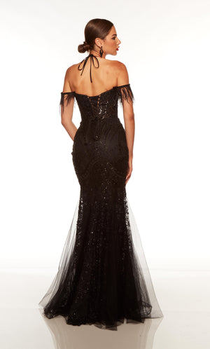 UNK-61416. Long, Halter Neckline, Fit N Flare image 1
