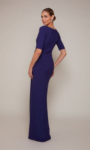 UNK-27682. Long, V-neck, Straight, Closed Back image 1