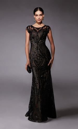 UNK-27716. Long, Scoop Neck, Fit N Flare, Keyhole Back image 0