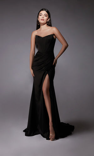 UNK-7093. Long, Strapless, Straight, Closed Back image 9