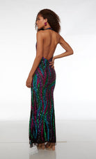 UNK-61584. Long, Halter Neckline, Straight, Open Back image 1