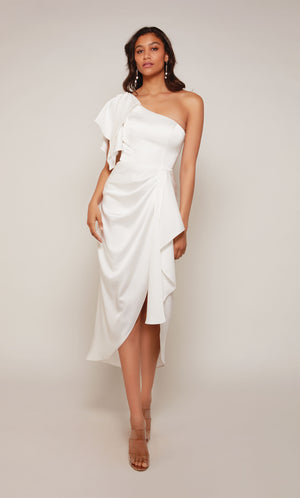 UNK-70035. Short, One Shoulder, Straight, Closed Back image 2