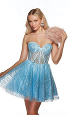 UNK-3780. Short, Sweetheart Neckline, A-line image 2