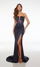 UNK-61486. Long, Plunging Neckline, Straight image 6