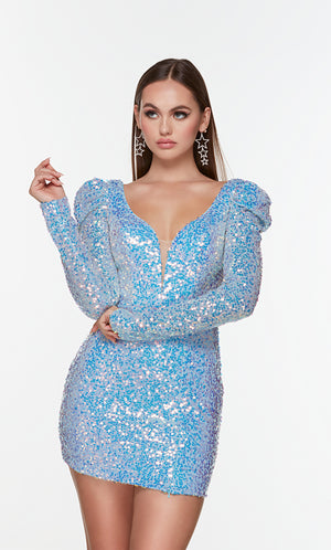 UNK-4540. Short, Plunging Neckline, Straight image 7