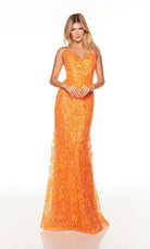 UNK-61330. Long, V-neck, Fit N Flare, Strappy Back image 2