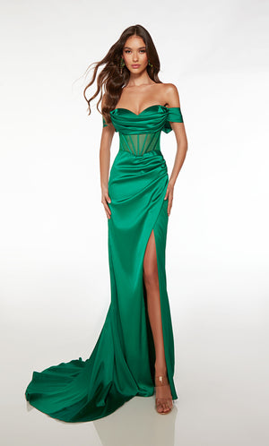 UNK-61572. Long, Off The Shoulder, Straight, Open Back image 0