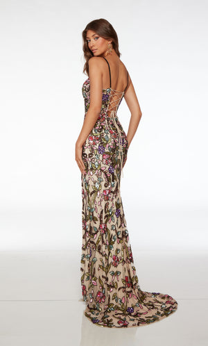 UNK-61687. Long, Plunging Neckline, Straight image 1