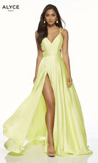 UNK-60453. Long, V-Neck, Flowy, Cutout Back image 3