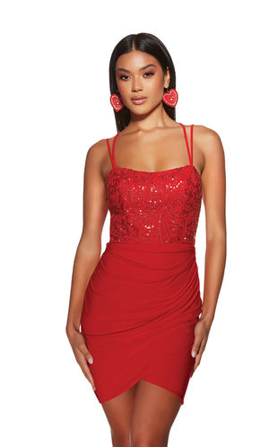 UNK-4815. Short, Scoop Neck, Straight, Strappy Back image 0