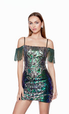 UNK-4636. Short, Off The Shoulder, Straight image 3