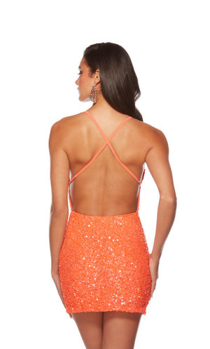 UNK-84000. Short, V Neckline, Straight, Strappy Back image 8