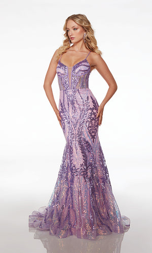 UNK-61656. Long, Plunging Neckline, Mermaid image 2