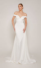 UNK-7098. Long, Off The Shoulder, Fit N Flare image 4