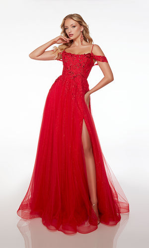 UNK-61480. Long, Scooped Neckline, A-line, Closed Back image 2