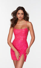 UNK-4533. Short, Halter Neckline, Straight image 8