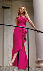UNK-27646. Long, One Shoulder, Straight, Closed Back image 0