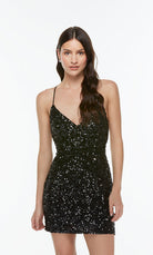 UNK-4542. Short, V-neck, Straight, Strappy Back image 7