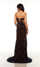 UNK-61335. Long, Strapless, Straight, Lace Up Back image 6