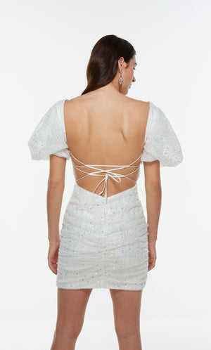 UNK-4495. Short, Plunging Neckline, Straight image 4
