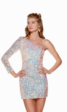UNK-4771. Short, One Shoulder, Straight, Closed Back image 8