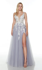 UNK-60894. Long, Plunging Neckline, A-line image 2