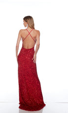 UNK-88002. Long, V Neckline, Straight, Open Back image 12