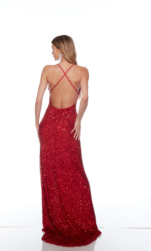 UNK-88002. Long, V Neckline, Straight, Open Back image 12