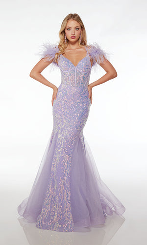 UNK-61653. Long, Spaghetti Strap Neckline, Mermaid image 2