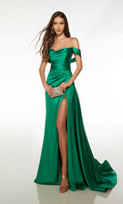 UNK-61571. Long, Off The Shoulder Neckline, Fit N Flare image 0
