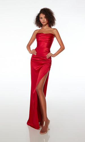 UNK-61492. Long, Strapless, Straight, Closed Back image 5