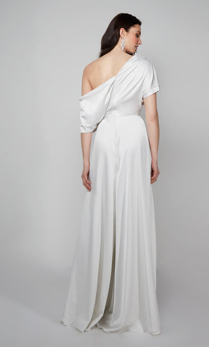 UNK-70019. Long, One Shoulder, Jumpsuit, Closed Back image 3