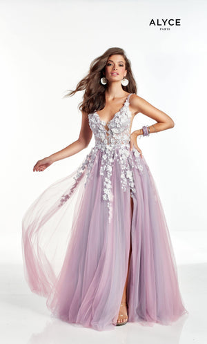UNK-60894. Long, Plunging Neckline, A-line image 6