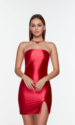 UNK-4529. Short, Strapless, Straight, Lace-up Back image 7