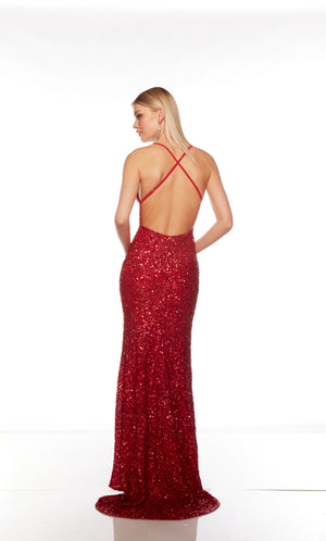 UNK-88003. Long, V Neckline, Straight, Open Back image 10